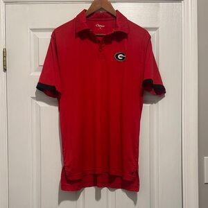 University of Georgia Peformance Polo with Black Accents - Size Medium